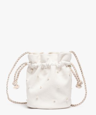 Sac seau fille en tissu décoré et de perles vue1 - GEMO (ENFANT) - GEMO