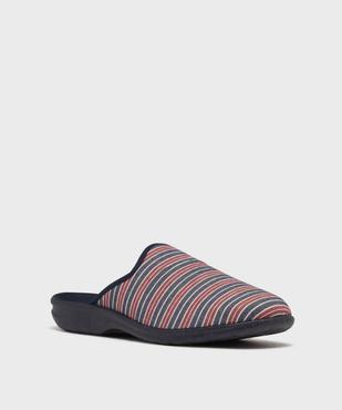 Chaussons mules souples et légers en toile rayé homme vue2 - G'FLEX GEMO FOR GOOD - GEMO