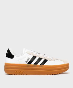 Baskets en cuir VL Court bold avec semelle plateforme femme - Adidas vue1 - ADIDAS - GEMO