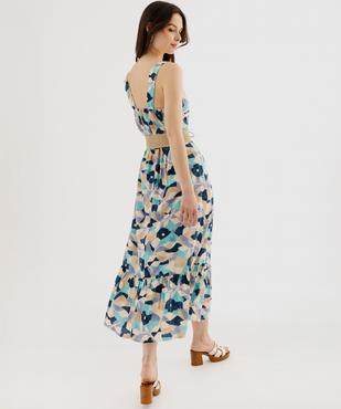Robe fluide en viscose avec volant dans le bas femme vue3 - GEMO(FEMME PAP) - GEMO