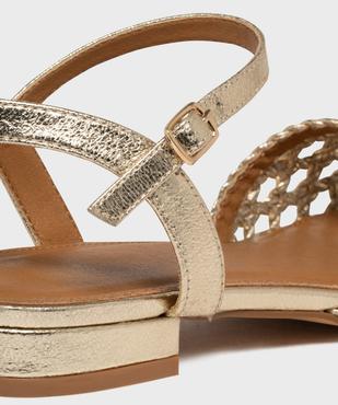 Sandales tressées en matière métallisée femme - Follow Me vue7 - FOLLOW ME - GEMO