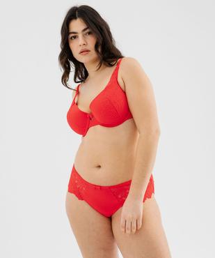 Soutien-gorge emboitant à armatures en dentelle femme grande taille vue3 - GEMO(HOMWR FEM) - GEMO