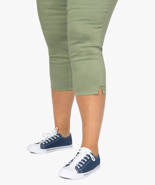 Pantacourt femme grande taille en toile extensible coupe ajustée vue2 - GEMO (G TAILLE) - GEMO