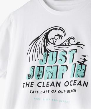 Tee-shirt garçon à manches courtes à motif surf vue2 - GEMO (JUNIOR) - GEMO