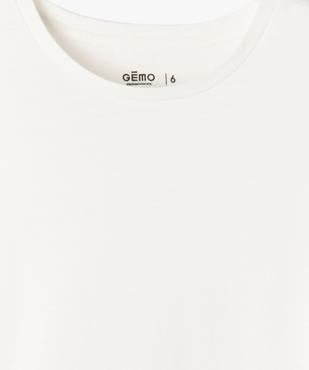 Tee-shirt manches courtes et col rond fille vue2 - GEMO 4G FILLE - GEMO