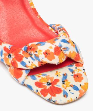 Sandales femme à talon dessus en tissu fleuri vue7 - GEMO(URBAIN) - GEMO