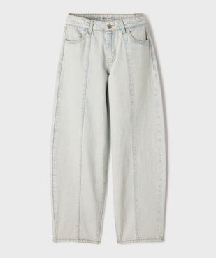 Jean barrel coloris délavé fille vue1 - GEMO (JUNIOR) - GEMO