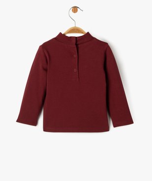 Tee-shirt manches longues et col roulé imprimé bébé fille vue3 - GEMO(BEBE DEBT) - GEMO