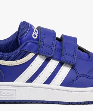 Baskets garçon à double scratch avec bandes latérales Hoops lo - Adidas  vue6 - ADIDAS - GEMO