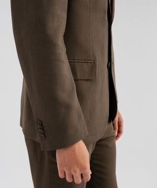 Veste de costume slim fit en viscose et lin homme vue2 - GEMO 4G HOMME - GEMO