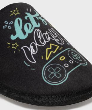 Chaussons en velours forme mules imprimés garçon vue6 - GEMO (ENFANT) - GEMO