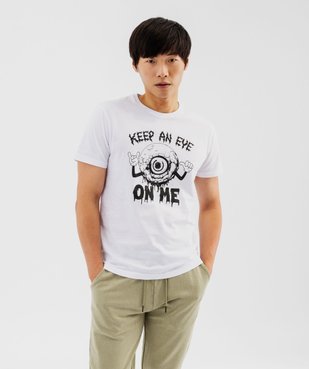 Tee-shirt manches courtes en coton imprimé homme vue2 - GEMO (HOMME) - GEMO