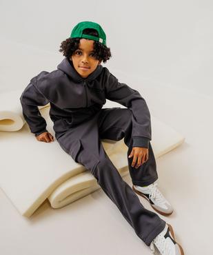 Sweat zippé à capuche avec intérieur chaud garçon vue7 - GEMO (JUNIOR) - GEMO