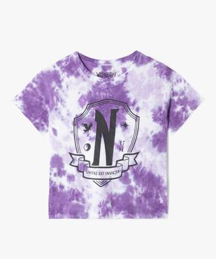 Tee-shirt manches courtes ample tie-and-dye fille - Wednesday vue1 - WEDNESDAY - GEMO