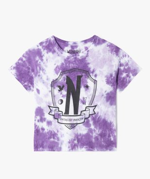 Tee-shirt manches courtes ample tie-and-dye fille - Wednesday vue1 - WEDNESDAY - GEMO