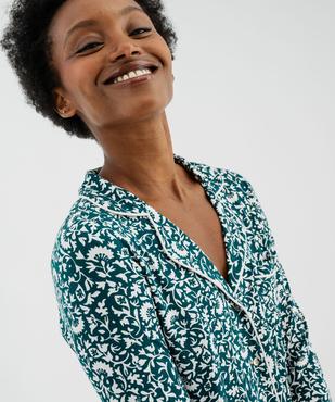 Pyjama deux pièces en viscose femme : chemise et pantalon vue2 - GEMO 4G FEMME - GEMO
