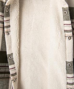 Sur-chemise à carreaux doublure sherpa garçon vue5 - GEMO (ENFANT) - GEMO