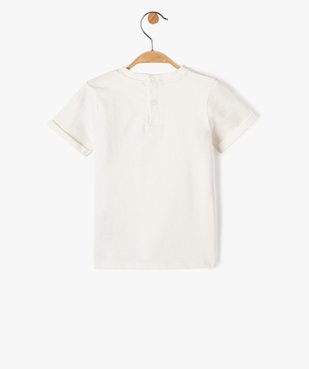 Tee-shirt bébé garçon imprimé avec manches courtes à revers - LuluCastagnette vue3 - LULUCASTAGNETTE - GEMO