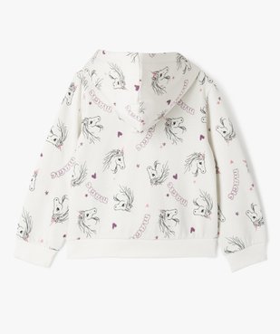 Sweat à capuche avec encolure élastiquée fille vue4 - GEMO (ENFANT) - GEMO