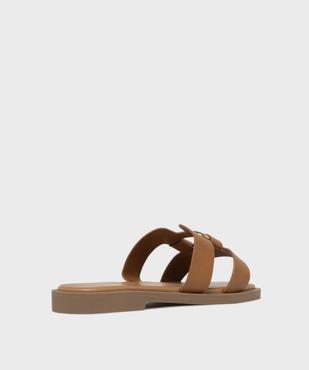 Mules plates avec bijou sur le dessus femme - Follow Me vue4 - FOLLOW ME - GEMO