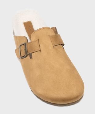 Chaussons mules fourrés en suédine homme - Roadsign vue5 - ROADSIGN D - GEMO