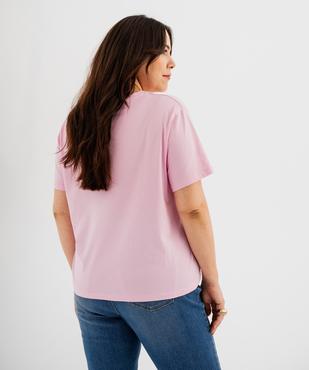 Tee-shirt manches courtes avec motif femme grande taille vue3 - GEMO 4G GT - GEMO