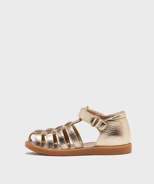 Sandales métallisées à talon et bout fermés fille - Berlingot by Pom d'Api vue3 - BERLINGOT BY POM D'API (M) - GEMO