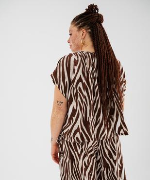 Blouse sans manches ample et fluide en viscose femme grande taille vue3 - GEMO 4G GT - GEMO
