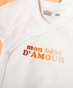 Body manches courtes fermeture croisée bébé fille (lot de 3) vue2 - GEMO 4G BEBE - GEMO