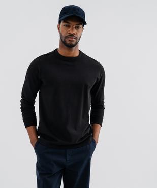 Tee-shirt manches longues et col rond en coton résistant homme vue1 - GEMO (HOMME) - GEMO