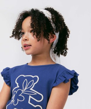 Foulard fille avec motifs fleuris scintillants - LuluCastagnette vue3 - LULUCASTAGNETTE - GEMO