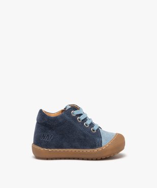 Chaussures premiers pas bébé garçon en cuir suédé bicolore - NA! vue2 - NA! - GEMO