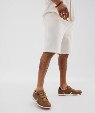 Baskets basses à lacets et zip homme - Urban Steps vue7 - URBAN STEPS - GEMO