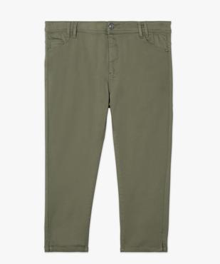 Pantacourt femme uni extensible coupe ajustée vue4 - GEMO (G TAILLE) - GEMO