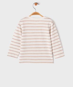 Tee-shirt manches longues à rayures et motif ourson bébé garçon - LuluCastagnette vue3 - LULU CASTAGNETTE GEMO FOR GOOD - GEMO