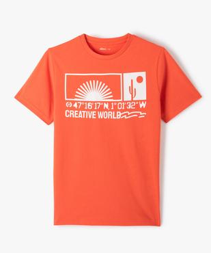 Tee-shirt garçon à manches courtes et imprimé tropical vue1 - GEMO (JUNIOR) - GEMO