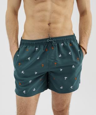 Short de bain à petits motifs brodés homme vue2 - GEMO 4G HOMME - GEMO