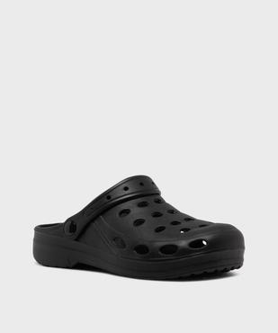 Sabots souples dessus uni perforé femme vue2 - GEMO (PLAGE) - GEMO