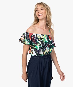 Blouse femme imprimée coupe asymétrique vue1 - GEMO(FEMME PAP) - GEMO