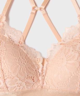 Soutien-gorge triangle en dentelle à bretelles multi-positions fille vue2 - GEMO (JUNIOR) - GEMO