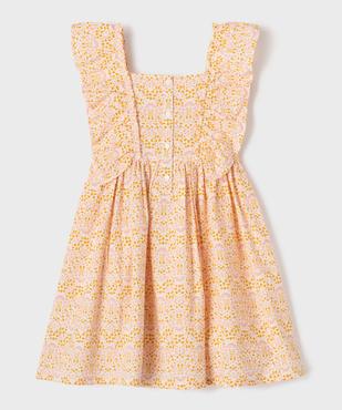 Robe à motifs fleuris avec volants fille - LuluCastagnette vue4 - LULU CASTAGNETTE GEMO FOR GOOD - GEMO