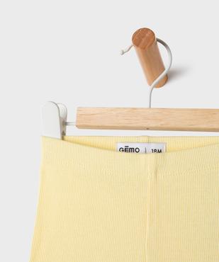 Short cycliste en coton côtelé avec taille élastique bébé fille vue2 - GEMO(BEBE DEBT) - GEMO
