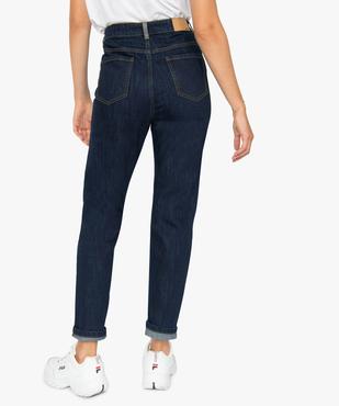 Jean femme coupe Boyfriend avec surpiqûres contrastantes vue3 - GEMO(FEMME PAP) - GEMO