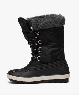 Après-ski femme unis à col fourré et à lacets vue3 - SANS MARQUE - GEMO