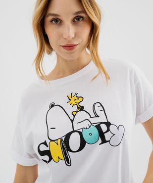 Pyjashort en coton imprimé snoopy femme - Peanuts vue2 - SNOOPY - GEMO