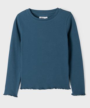 Tee-shirt manches longues en maille côtelée fille vue3 - GEMO 4G FILLE - GEMO