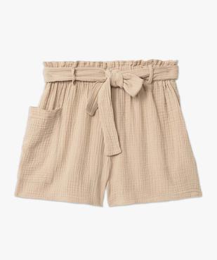 Short femme taille haute en gaze de coton vue4 - GEMO(FEMME PAP) - GEMO