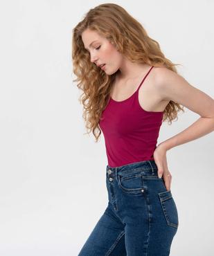Débardeur uni à fines bretelles femme vue1 - GEMO (MAILLE) - GEMO