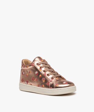 Baskets fille mid-cut dessus cuir métallisées imprimé – NA!  vue2 - NA! - GEMO