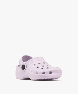 Sabots souples unis dessus perforé fille vue2 - GEMO (PLAGE) - GEMO